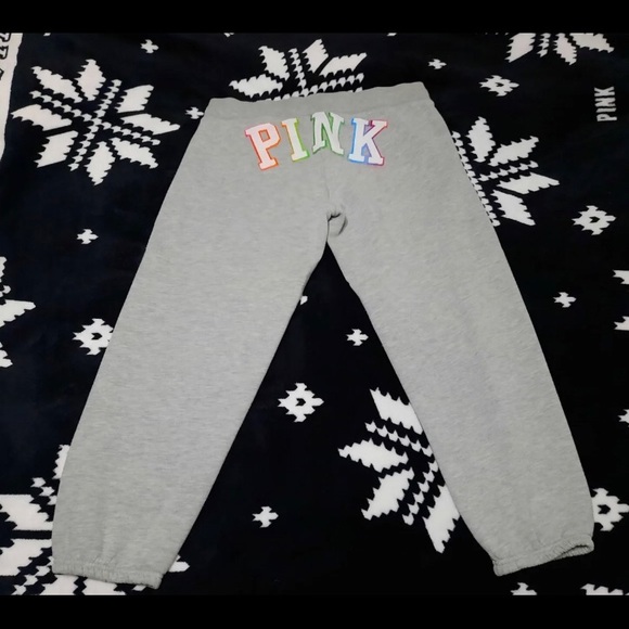 Size medium PINK Gray joggers - Picture 3 of 4